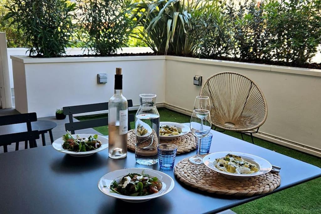 Arcareve - Grand Studio De Standing Avec Terrasse, Jardin Et Acces Direct A La Plage Arcachon Ngoại thất bức ảnh
